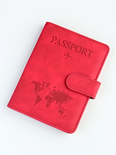 YO Обложка на паспорт c кнопкой "Travel 101" (эко-кожа) 