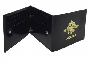 YR-113 Обложка для удостоверение "Полиция" c зажимом для купюр